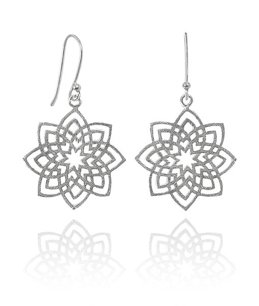 Medium Arabesque Flower Disc Earrings