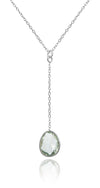 River Rock Y Necklace Green Amethyst