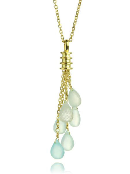 aipuri Stone Drop Necklace Green Onyx