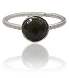 Capri Small Circle Ring Black Onyx