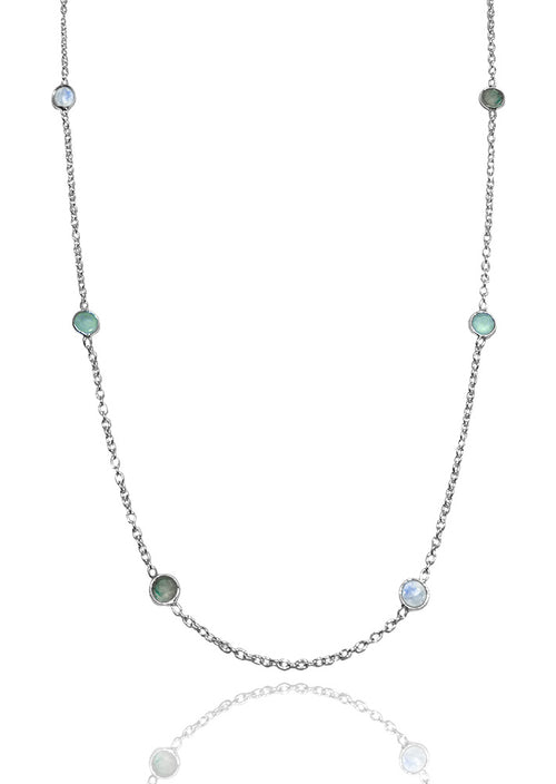 Tiny Kathak 8 Stone Necklace Mixed Stones