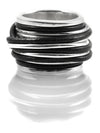 Black Leather Twist Ring