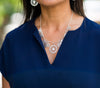 Brushed Nine Arabesque Cut Out Necklace