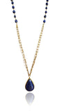 Milano Long Necklace with Teardrop Stone