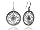 Brushed Single Arabesque Cut Out Earrings