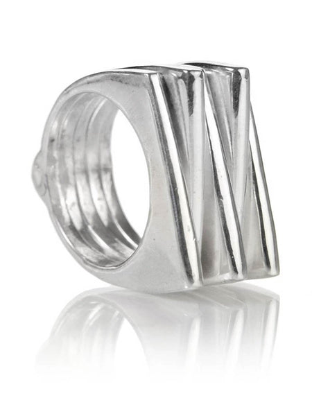Thick Brushed Square Ring