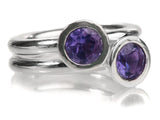 Two Stone Stacked Ring Iolite