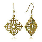 18K Gold Plated Arabesque Flower Earrings