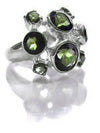 Eight Stone Free Style Bubble Ring Peridot