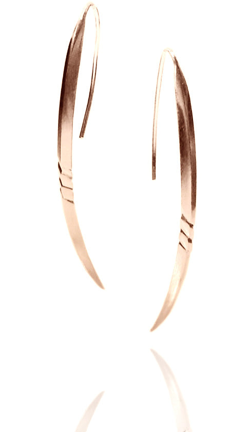 Rose Gold Plated Brazilian Espada Earrings