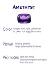 Three Stone Leaf Studs Amethyst