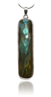 Capri Long Vertical Pendant - Labradorite