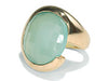 San Pietro Cocktail Ring Gold Plated Aqua Chalcedony