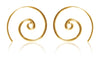 18K Gold Plated Small Concentric Swirl Earrings