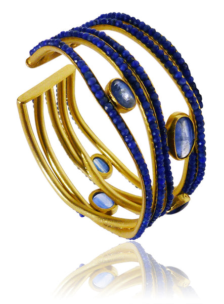 Limited Edition Gaudi Cuff Lapis Lazuli and Kaynite