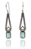 Hinged Temple Drops Aqua Chalcedony