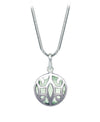 Arabesque Round Cutout Pendant Green Amethyst