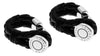 Pivot Button Wraparound Cufflinks - Black