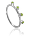 Single Stack Jaipuri Ring with Stones Peridot