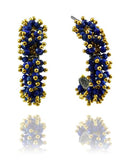 Sea Urchin Earrings Lapis Lazuli