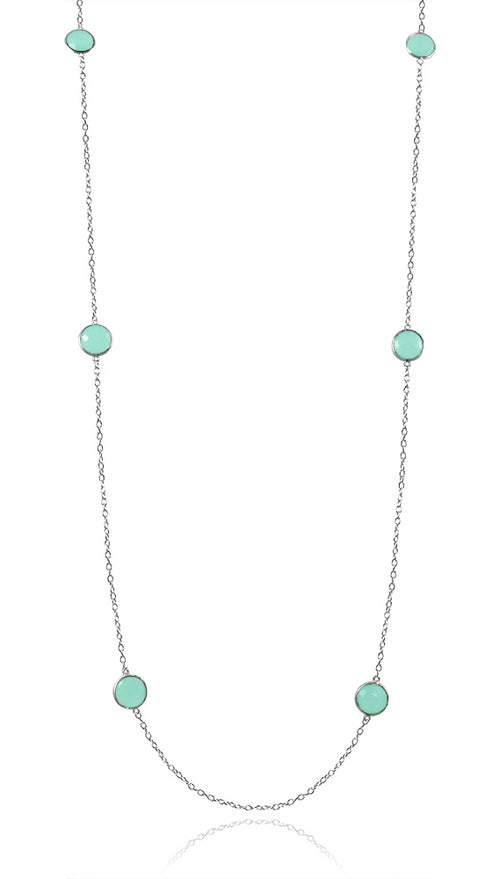 Otto Necklace Aqua Chalcedony