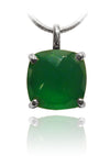 Capri Square Pendant Green Onyx