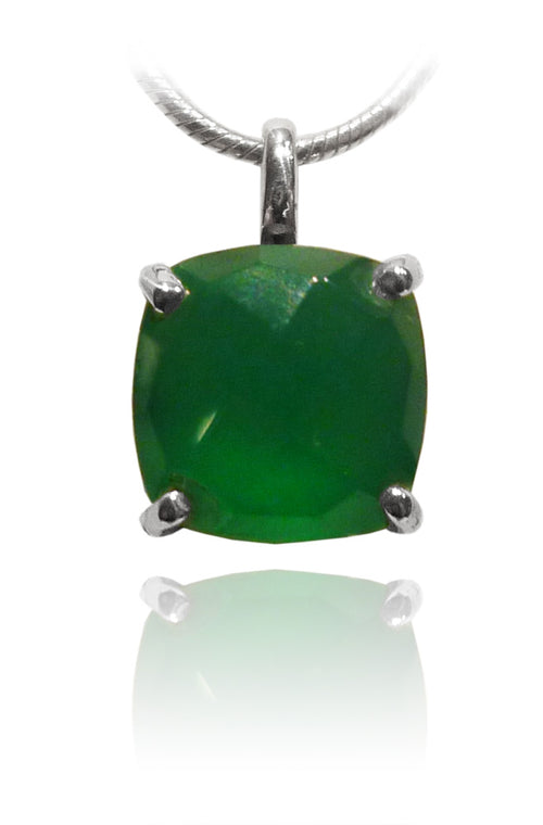 Capri Square Pendant Green Onyx
