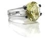 Da Vinci Four Prong Capri Cocktail Ring Lemon Topaz