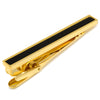 Gold and Onyx Inlaid Tie Clip