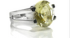 Da Vinci Four Prong Capri Cocktail Ring Lemon Topaz