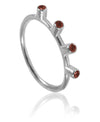 Single Stack Jaipuri Ring with Stones Garnet