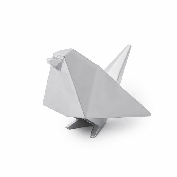 Ring Holder Origami Bird Chrome