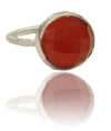 Capri Medium Stackable Circle Ring Carnelian