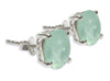 Jaipuri Studs Aqua Chalcedony