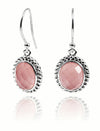 Oval Bali Drops Pink Chalcedony