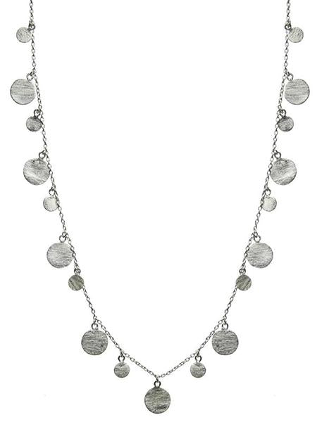Art Deco Necklace with Brushed Discs
