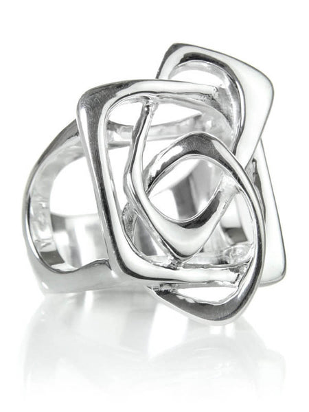 Eight Stone Free Style Bubble Ring Iolite