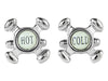 Hot and Cold Cufflinks (Rhodium)