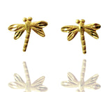 14k Gold Dragonfly Studs