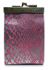 Card Holder Grey/ Burgundy RFID