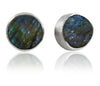 Natural Druzy Glacier Studs Labradorite