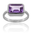 Small Rectangular Ring Amethyst