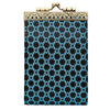 Card Holder Black/ Turquoise Checkers RFID