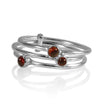 Gaudi Three Stack Ring Garnet
