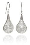 Filigree Tear Drop Dimensional Earrings