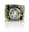 Haifa Garden Ring with Stone Green Amethyst