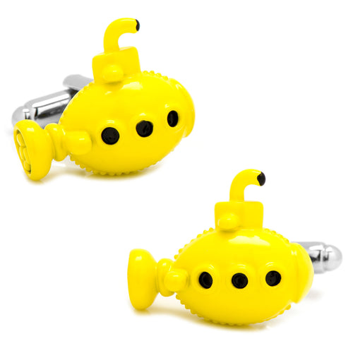 3D Yellow Submarine Cufflinks
