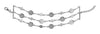Triple Line Disc Bracelet
