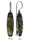 Mini Faceted Vertical Drop Earrings Labradorite