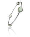 Four Oval Jaipuri Stone Bangle Green Amethyst